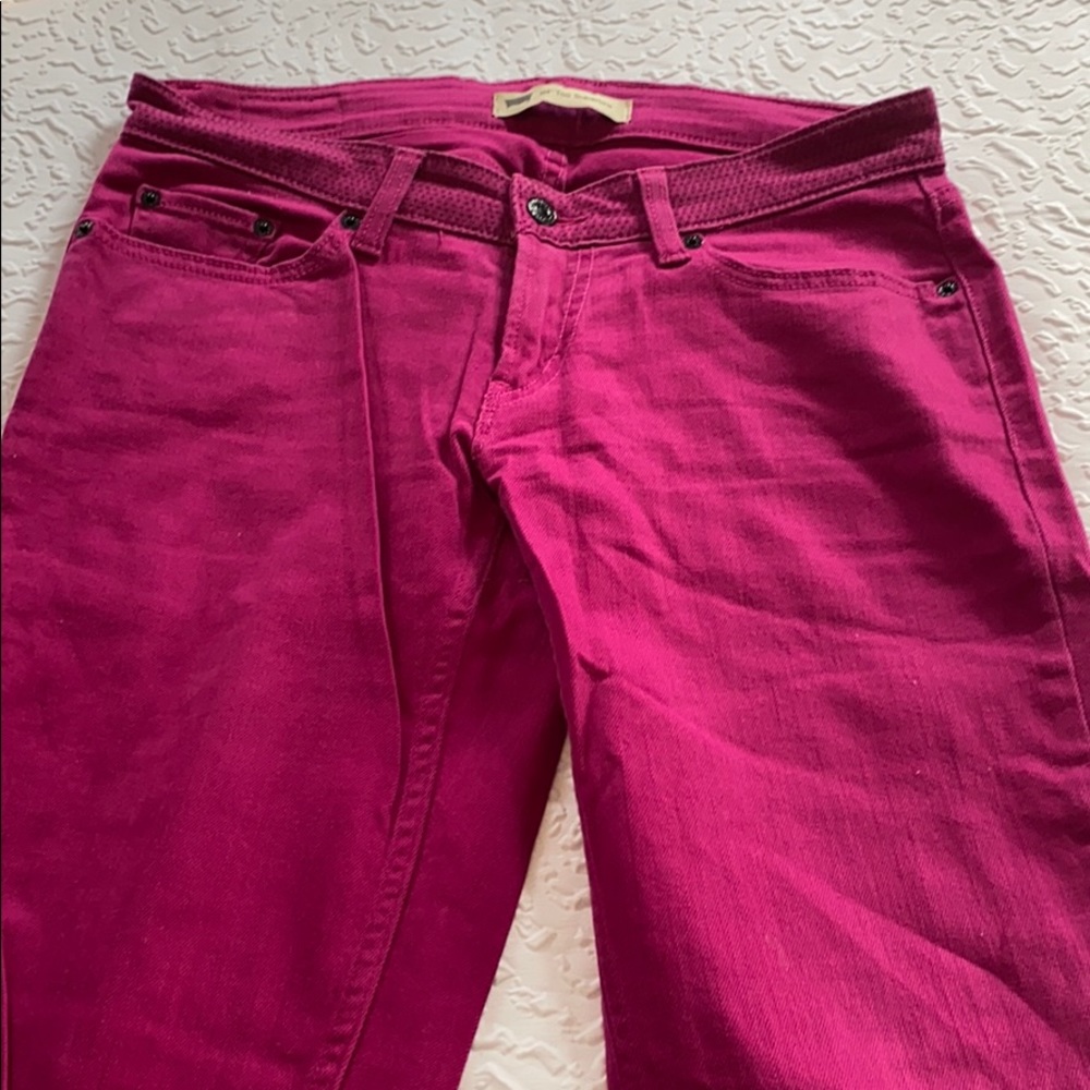 Burgundy Levi Jeans